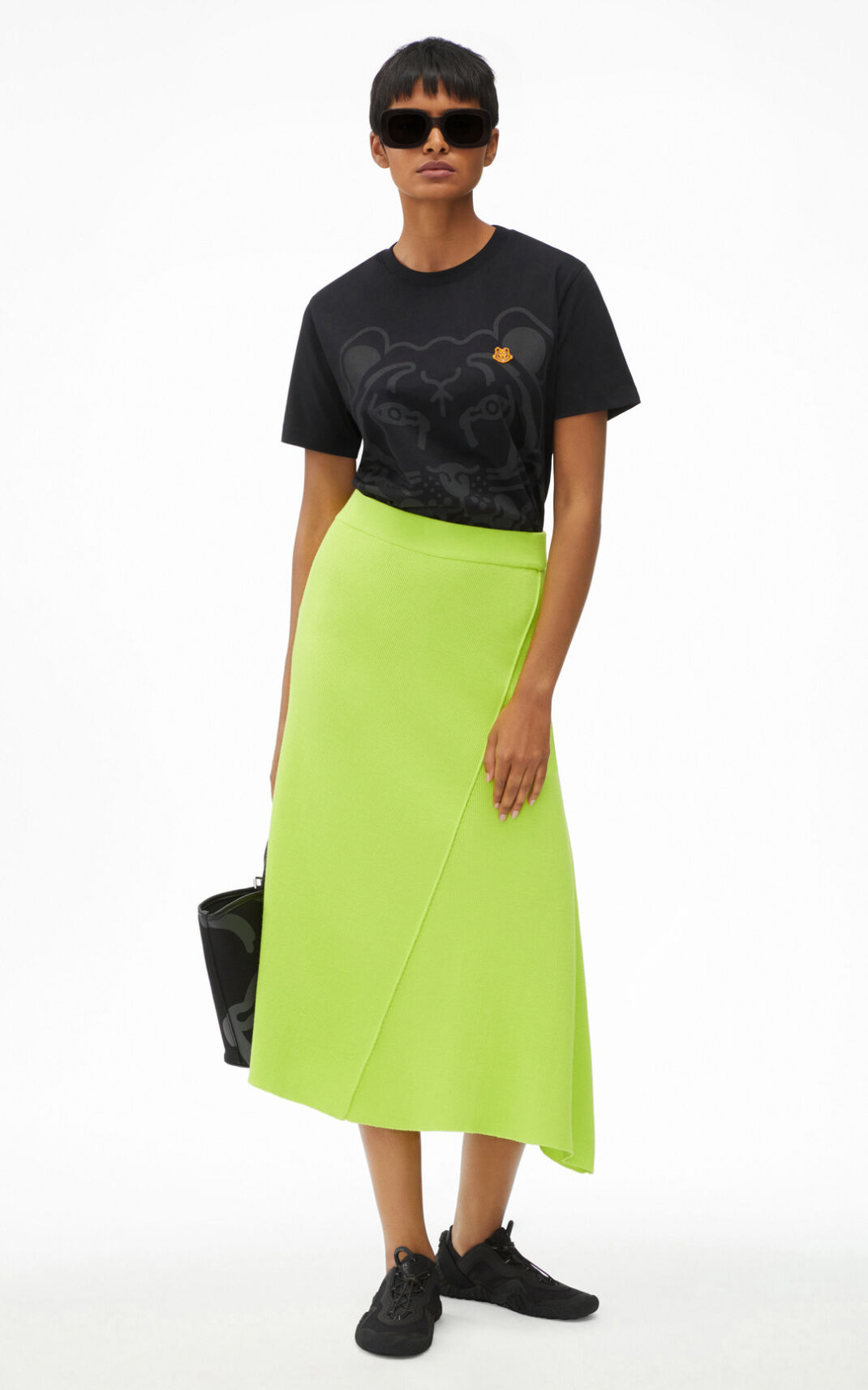 Faldas Kenzo Asymmetrical Midi Mujer Verde Claro - SKU.6550220